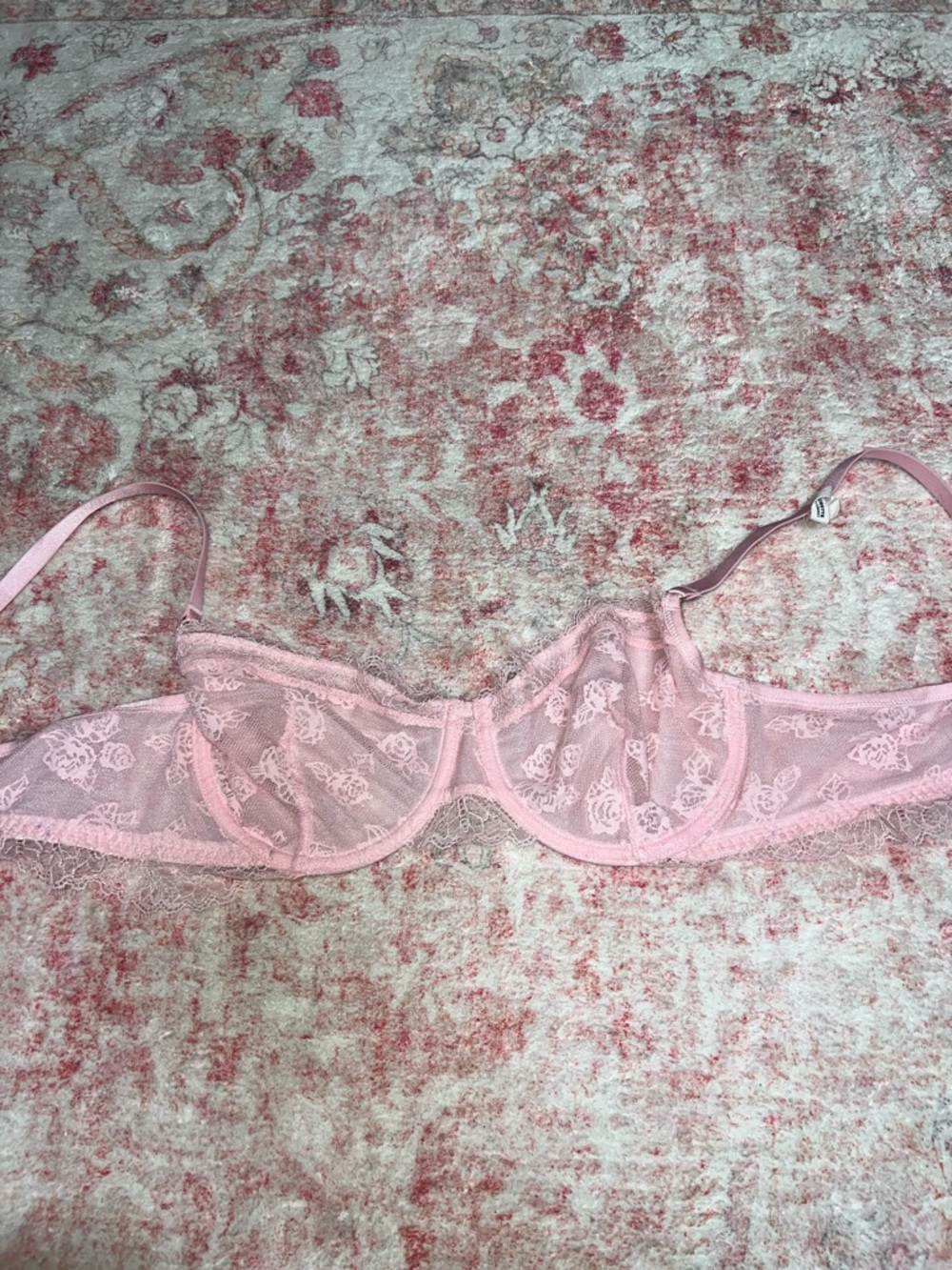aerie Light Pink Lace Underwire Bra